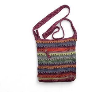 THE SAK "Tess" Sequoia Stripe Crochet Crossbody Boho Handbag